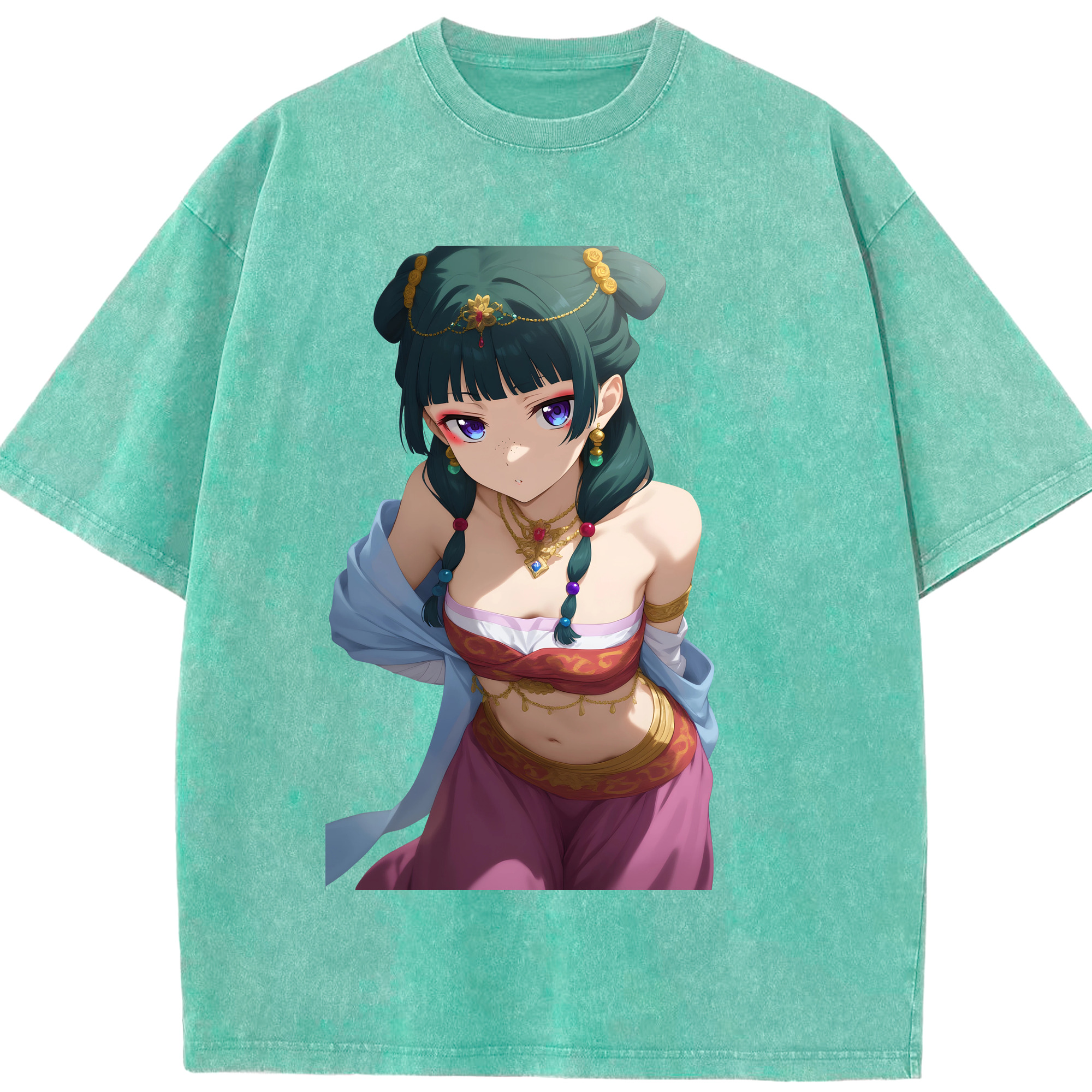 （画像用） 薬屋のひとりごと The Apothecary Diaries 綿100% ヴィンテージ風 半袖Tシャツ（フロントプリント）